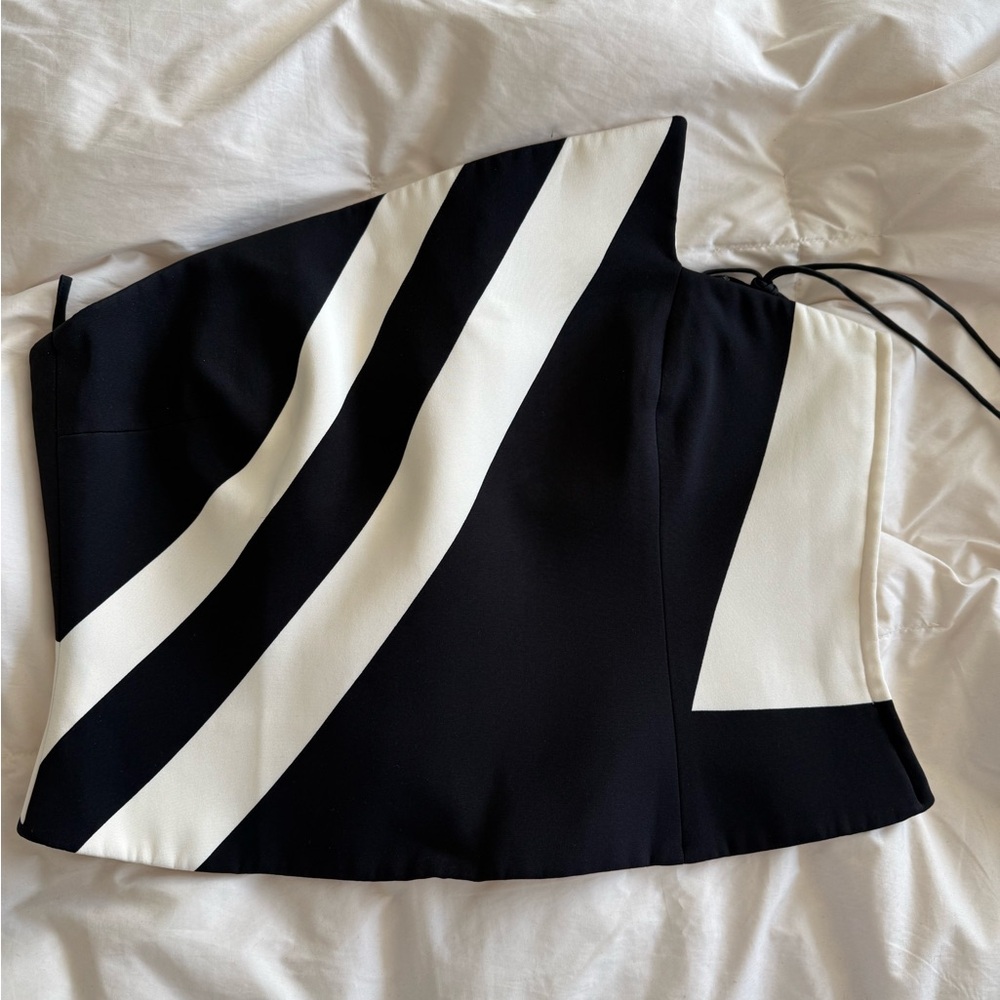 Elegant Black and White Women's Corset
